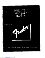 Fender P-Bass 27-6100 User Manual