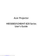 Acer HT-820 Series User Manual