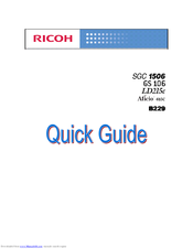 Ricoh Afico 615c Quick Manual