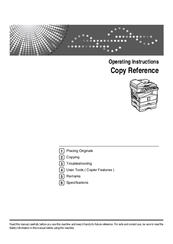 Ricoh B2807800 Operating Instructions Copy Reference