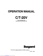 Ikegami T-20V Operation Manual