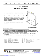 CHIEF CTV-3036 Installation Instructions Manual