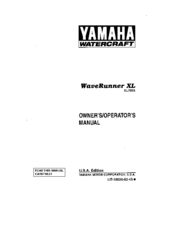 Yamaha WaveRunner XL XL700X Owner's/Operator's Manual
