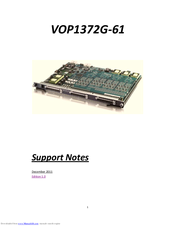 ZyXEL Communications VOP1372G-61 Support Notes