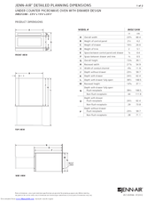 Jenn-Air JMD2124W Detailed Planning Dimensions