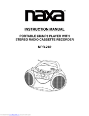 Naxa NPB-242 Instruction Manual