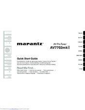 Marantz AV7702mkg Quick Start Manual