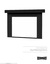 Da-Lite Dual Masking Electrol Instruction Book