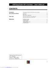 UBI EasyCoder 401 Linerless User Manual