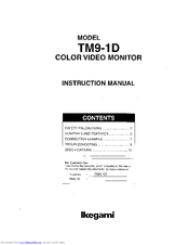 Ikegami TM9-1D Instruction Manual