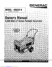Generac Portable Products 006000-0 Owner's Manual