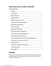 Naxa NID7009 User Manual