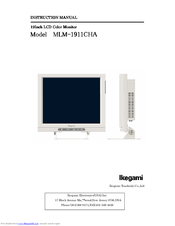 Ikegami MLM-1911CHA Instruction Manual