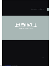 Haiku S3150-S1 Installation Manual