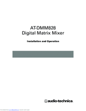 Audio Technica AT-DMM828 Installation Instructions Manual