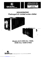 McQuay Seasonpak ALR-060B Installation And Maintenance Data