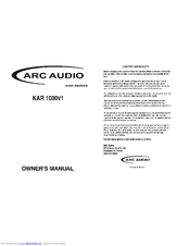 Arc Audio KAR 1000V1 Owner's Manual