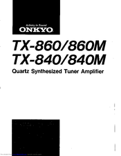 Onkyo TX-840 User Manual