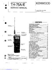 Kenwood TH-75E Service Manual