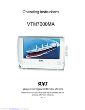 Boyo VTM7000MA Operating Instructions Manual
