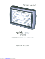 Harman Kardon GPS-510 Quick Start Manual