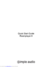 Simple Audio Roomplayer II Quick Start Manual
