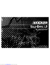Kicker S12L5 Owner's Manual