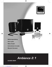 Speed Link Ambience 2.1 SL-8224 User Manual