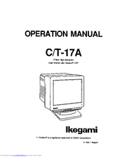 Ikegami C-17A Operation Manual