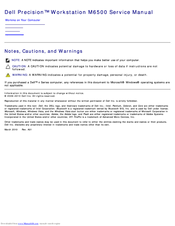 Dell Precision M6500 Service Manual