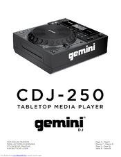Gemini CDJ-250 Manual