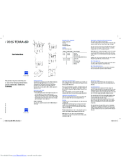 Zeiss Terra Ed 8 x 32 User Instructions