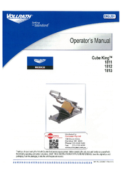 Vollrath Cube King 1813 Operator's Manual