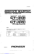 Pioneer CT-3131 Service Manual