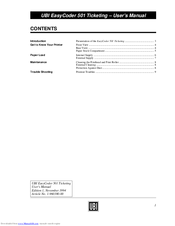 UBI EasyCoder 501 Ticketing User Manual