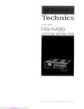 Technics RS-M95 Operating Instructions Manual