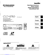 Pioneer CLD-1750 Operating Instructions Manual