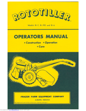 Frazer Rototiller B1-6 Operator's Manual