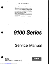 Fluke 9100A Series Service Manual