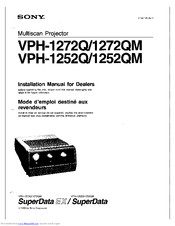 Sony VPH-1272Q Installation Manual