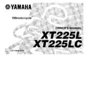 Yamaha XT225L Owner's Manual