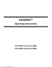 CITC HAZEMAX Operating Instructions Manual
