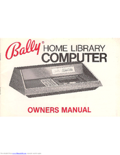 Bally Home Lidrary Computer Owner's Manual