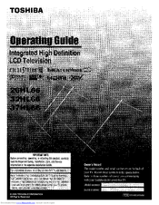 Toshiba TheaterWide 26HL66 Operating Manual