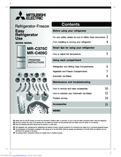 Mitsubishi Electric MR-C375C Operating Instructions Manual