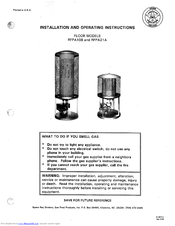 Space-Ray RFPA10B Installation And Operating Instructions Manual