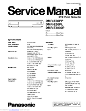 Panasonic DMRE30PP Service Manual