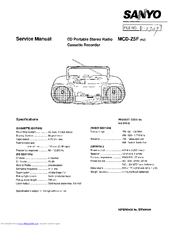 Sanyo MCD-Z5F Service Manual