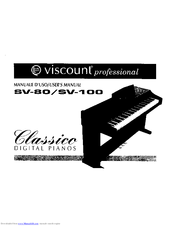 Viscount Classico SV-80 User Manual