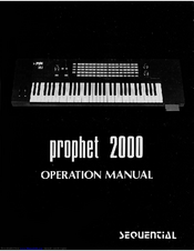 Sequential Prophet 2002 Operation Manual